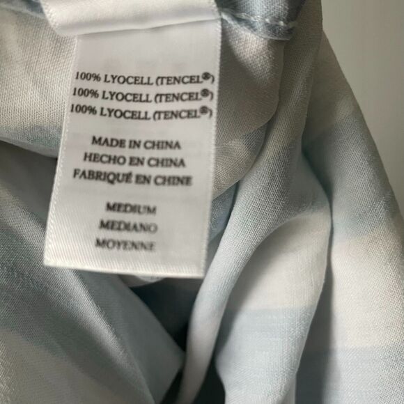 Rails Uli Tunic Lace Up Block Stripe Nautical Size Medium Lyocell Relaxed Fit - Picture 14 of 16